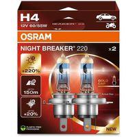 Osram H4 Night Breaker 220 12V %220 Fazla Işık (1 Takım-2 Ad.) Oto Ampul Seti