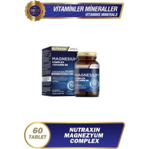 Nutraxin Magnezyum Complex Vitamin B6 60 Tablet 250 Mg (bisiglinat, taurat, Malat, Sitrat, B6)