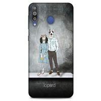 Samsung Galaxy M30 Kılıf FunnyMaX (46) Core Armor Kılıf Antrasit Köpek
