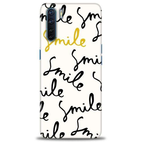 Oppo A91 / Reno 3 Kılıf HD Baskılı Kılıf - S Smile + Tam Ekran Koruyucu