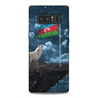 Samsung Galaxy Note 8 Uyumlu Kılıf Azarbaijan (25) Antişok Kapak Kurt Bayrak