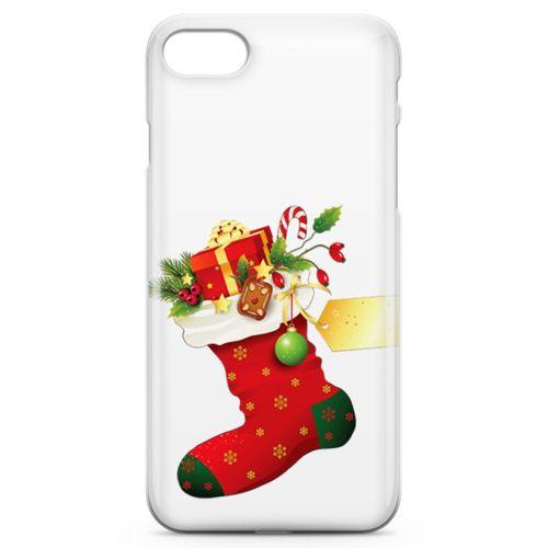 Apple iPhone SE 2020 Kılıf Kırmızı Çorap Arka Kapak Koruma Desenli Full Koruyucu