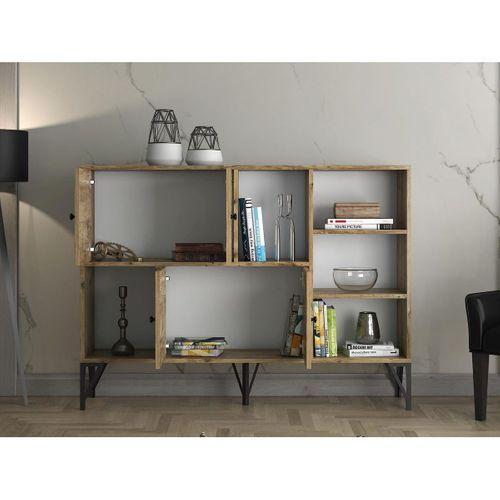 Wood'n Love Rüzgar 140 Cm Metal Ayaklı Konsol - Atlantik Çam / Siyah