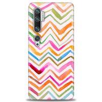 Xiaomi Mi Note 10 Pro Kılıf HD Baskılı Kılıf - Zikzak + Tam Ekran Koruyucu