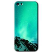 iPhone 5s Kılıf HD Desen Baskılı Arka Kapak + Mat Kobra Cam - Aurora