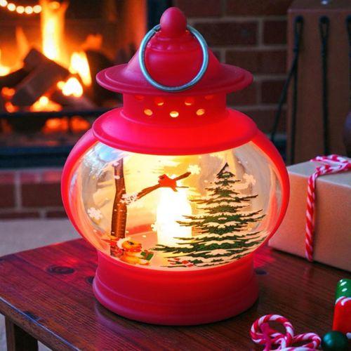 VIP KALİTE OVAL KIRMIZI SİNCAP YILBAŞI FENERİ GÜN IŞIĞI LED IŞIKLI FENER YILBAŞI HEDİYELERİ 14X8X4CM