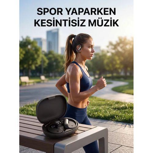Kulak Kancalı Kablosuz Kulaklık Uzun Pil Ömürlü Şarj Kutulu