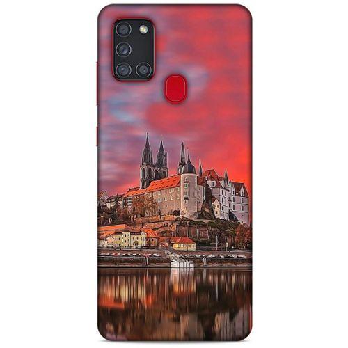 Samsung Galaxy A21s Kılıf Almanya (30) Silicone Case Nehir Şato