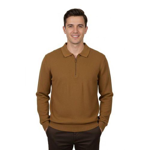 Erkek Regular Fit Polo Yaka Petek Triko Kazak BGL-ST04825