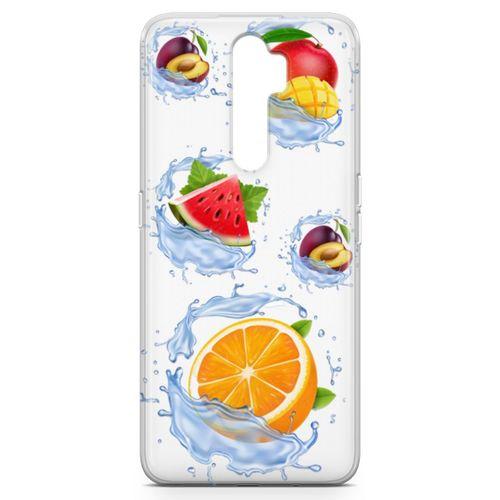 Oppo A5 2020 Kılıf Meyve Suları Arka Kapak Koruma Desenli Full Koruyucu