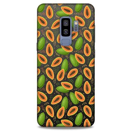 Frutix Papaya 01 Samsung Galaxy S9 Plus Kılıf Desenli Silikon