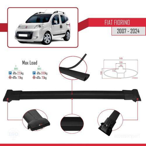 Fiat Fiorino 2007 ve Sonrası ile uyumlu FLY Model Ara Atkı Tavan Barı SİYAH 3 ADET BAR