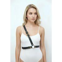 Siyah Kadın Kemer Omuz Detaylı Metal Halka Aksesuarı - Brf1183