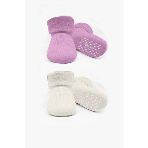 Bi̇style 2'li Havlu Soket Kaymaz Basic Gi̇rl 10507 Gül Kurusu