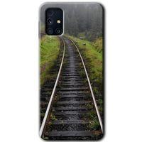 Samsung Galaxy M31s Kılıf Baskılı Kapak - Tren Yolu +Tam Ekran Koruyucu