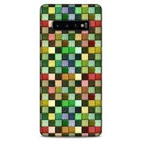 Samsung Galaxy S10 Plus Kılıf Patchwork (50) Shockproof Kılıf Karışık Renkli