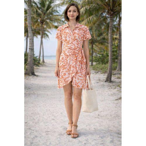 ALEXANDERGARDI Yaka Detaylı Kuşaklı Volanlı Elbise