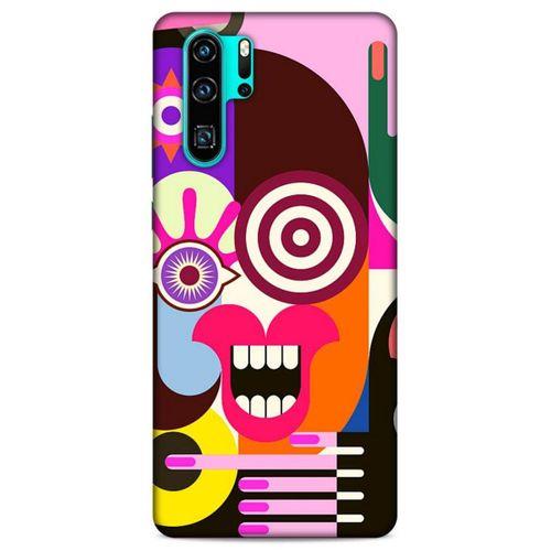 Lopard Huawei P30 Pro Uyumlu Kılıf Soyut Sanat (10) Desenli Full Koruma Kılıfı