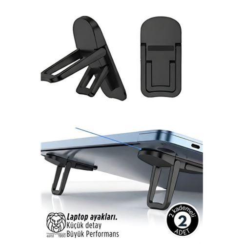 Lukas Schneider Serisi 2’li Siyah Laptop Standı - Ergonomik 2 Kademeli Yükseltici 722893