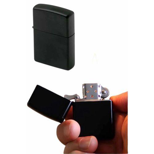 Siyah Kutulu Metal Çakmak Benzinli Hediyelik Eşya