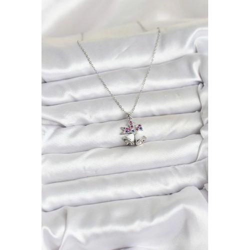 316L Çelik Zincir Gümüş Renk Chirtsmas Bell Model Yılbaşı Temalı Kadın Kolye