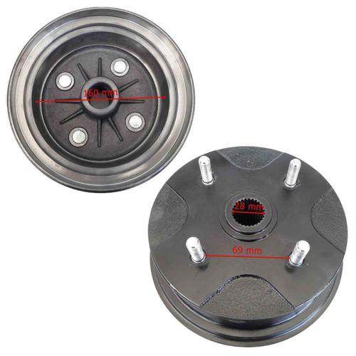 MONDİAL Atv Md250 Arka Porya Göbek Kampanalı Tip 160 Mm 27 Freze 4 Civata Öm