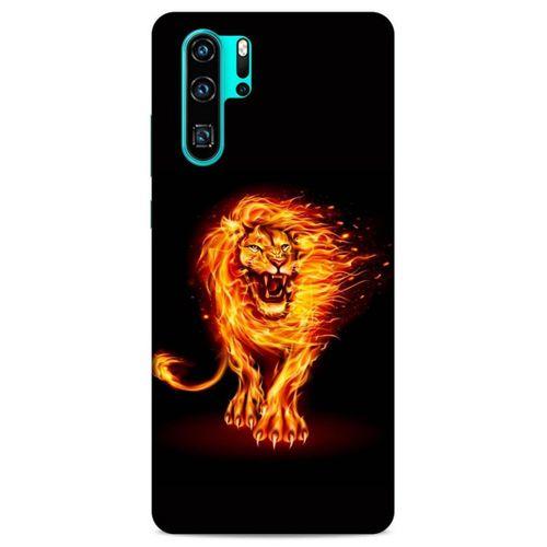 Lopard Huawei P30 Pro Uyumlu Kılıf FireX (20) Koruyucu Kılıf Ateşli Aslan
