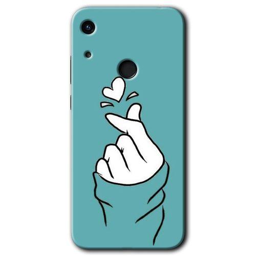 MRCİLETİSİM Huawei Y6s 2019 Kılıf HD Desen Baskılı Arka Kapak + Temperli Cam - Mutluluk