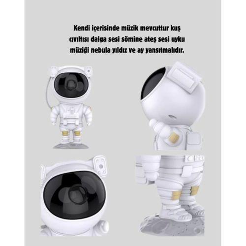 Astronot Projeksiyon Lambası Bluetooth Müzikli Ve Uzaktan Kumandalı