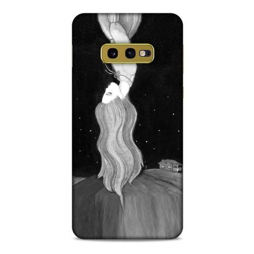 Samsung Galaxy S10e Kılıf Depresyon (24) Darbe Emici Kılıf Kahve Sarı
