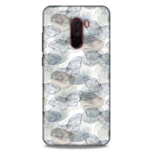 Xiaomi Pocophone F1 Kılıf Kelebek Etkisi (29) Arka Koruma Kılıfı Kırmızı Yeşil