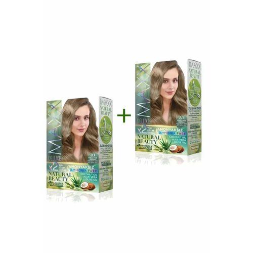 2 Paket Natural Beauty Amonyaksız Saç Boyası 8.1 Küllü Açık Kumral