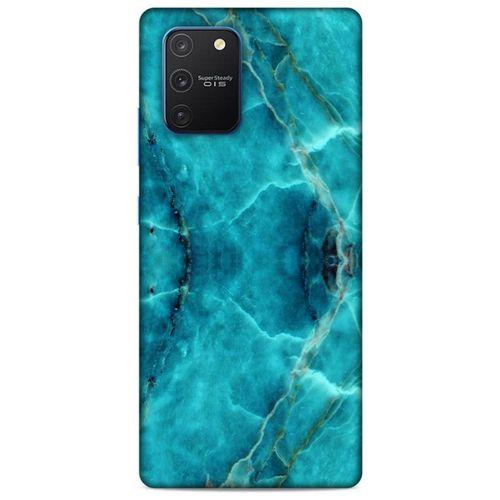 Mermer Desenli (13) Tema Silikon Kap Turkuaz Samsung Galaxy S10 Lite Kılıf
