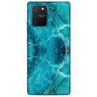 Mermer Desenli (13) Tema Silikon Kap Turkuaz Samsung Galaxy S10 Lite Kılıf