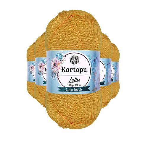 5 Adet Lotus Bikini Büstiyer Bluz Örgü İpi  K318 Koyu Sarı