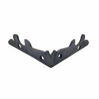 Antika Tarz Dekoratif Pirinç Lale Köşe Gönye - Yan, 105x105 Mm, Oksit