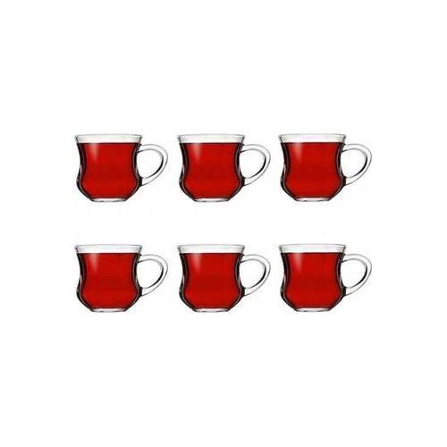 Paşabahçe 6'lı Dem Kulplu Tombul Çay Bardağı