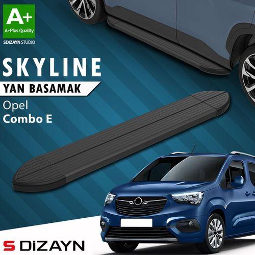 S-Dizayn Opel Combo E Kısa Şase Skyline Siyah Yan Basamak 203 Cm 2018 Üzeri A+ Kalite