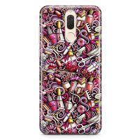 Huawei Mate 10 Lite Kılıf Manikur Pedikür Kozmetik Arka Kapak Koruma Desenli Full Koruyucu