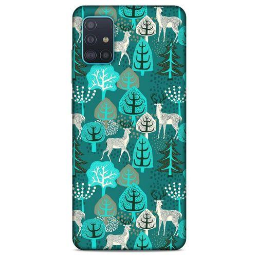 Samsung Galaxy A51 Kılıf Snowix (32) Soft Silikon Kılıf Turkuaz Beyaz