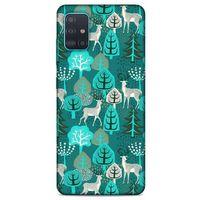 Samsung Galaxy A51 Kılıf Snowix (32) Soft Silikon Kılıf Turkuaz Beyaz