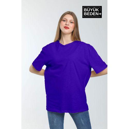 Kadın Büyük Beden Bisiklet Yaka Tshırt SPR25BTSK10