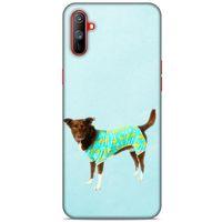 Oppo Realme C3 Kılıf Köpek Kıyafetleri (48) Bumper Kılıf Fanila
