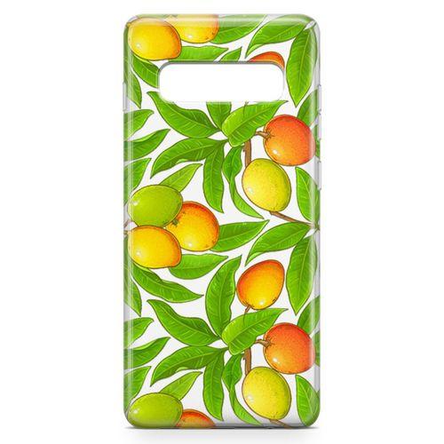 Samsung Galaxy S10 Plus Kılıf Mango Çiçekleri Arka Kapak Koruma Desenli Full Koruyucu