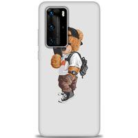 Huawei P40 Pro Kılıf HD Baskılı Kılıf - Teddy Bear Cool + Tam Ekran Koruyucu