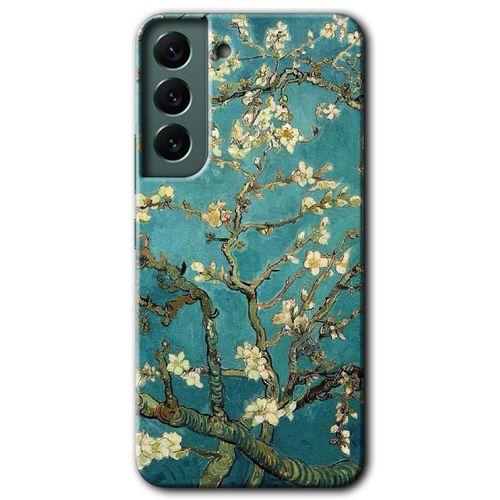 Samsung Galaxy S22 Plus HD Baskılı Kılıf + 9D Tam Ekran Koruyucu - Almond Blossom