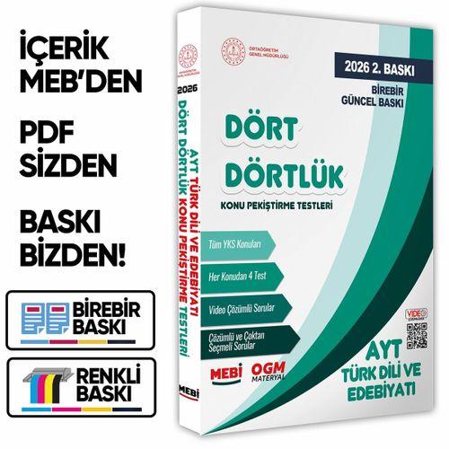 2026 YKS-AYT MEBİ-OGM Dört Dörtlük Türk Dili Edebiyatı Pekiştirme Testi Soru Bankası BASKI ÜCRETİ