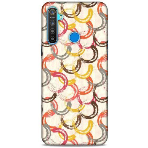 Oppo Realme 5i Kılıf Pastel Renkler (33) Hybrid Kılıf Kahverengi Turuncu