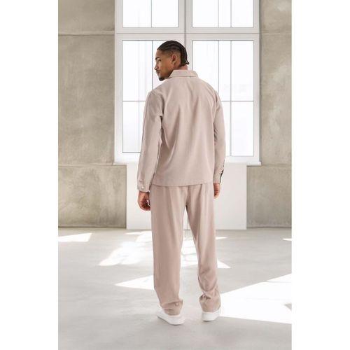 Baggy Kalıp Cupra Kumaş Jogger Erkek Eşofman Takımı - Bej