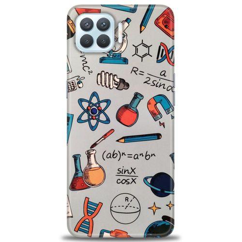 Oppo Reno 4 Lite Kılıf HD Baskılı Kılıf - Formüller + Tam Ekran Koruyucu